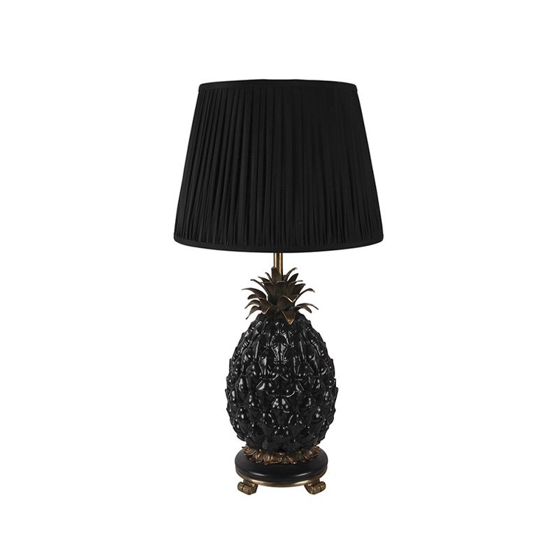 black pineapple lamp