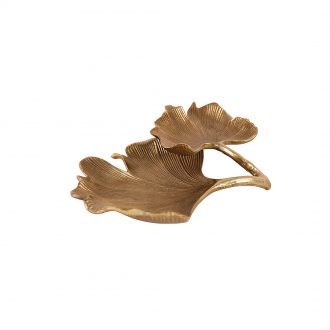 double gold leaf dish
