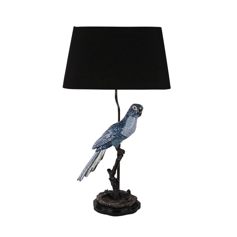 parrot lamp blue