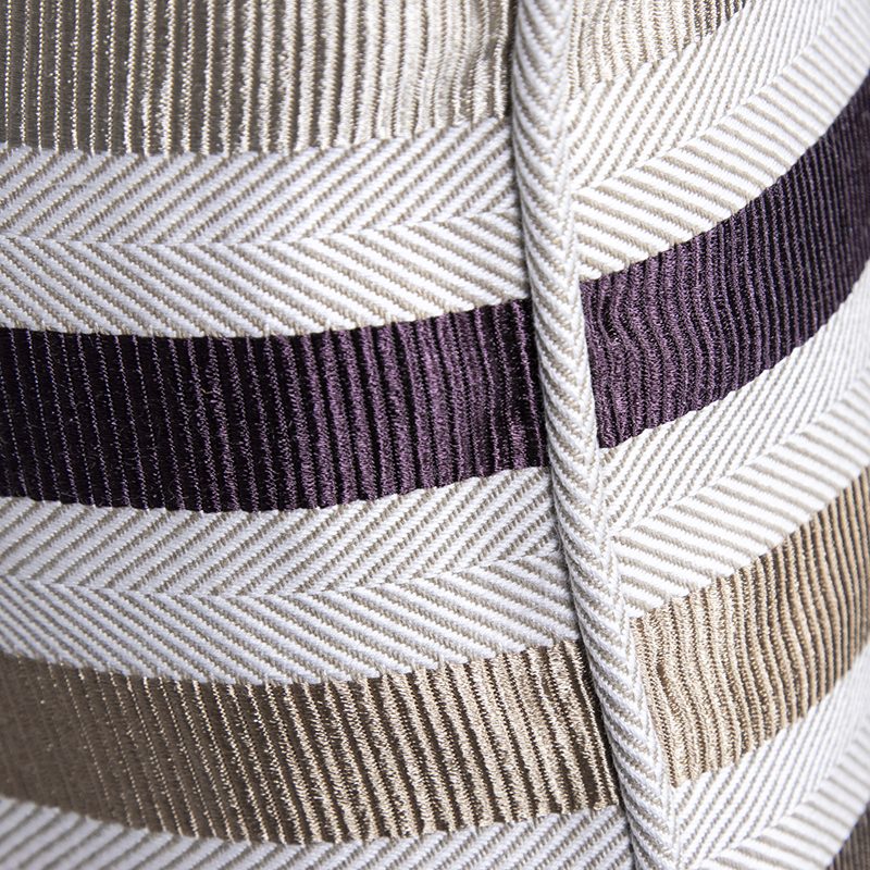 Neutral Textured Stripes Cushion
