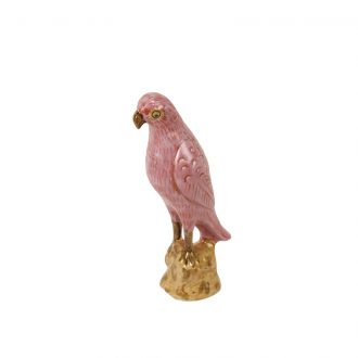 parrot figurine pink