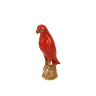 parrot figurine red