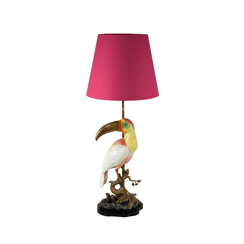 white toucan lamp